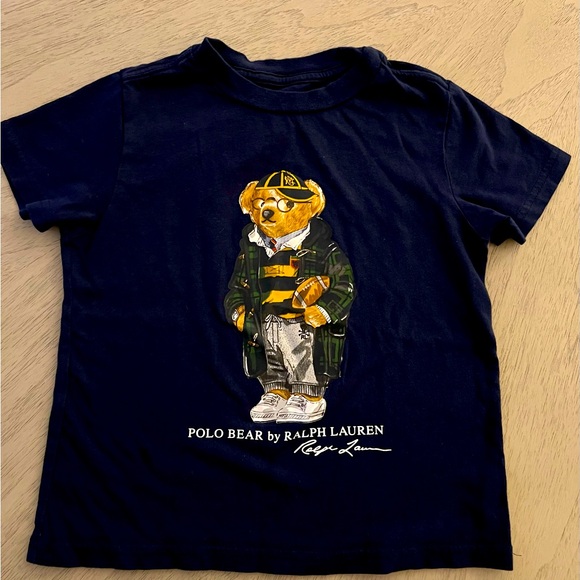 Ralph Lauren Polo Boys Football T Shirt Size 4T - Picture 1 of 3